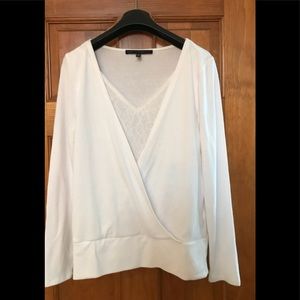 White House Black Market sweater with lace inlay